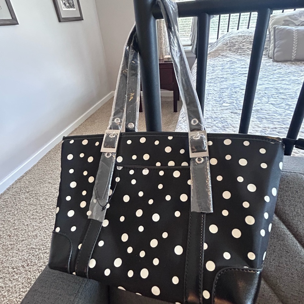 Polka Dot Black and White Women's Bag